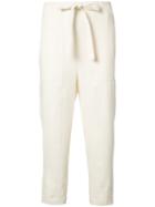 Vince - Paper Bag Easy Pants - Women - Silk/linen/flax - M, White, Silk/linen/flax