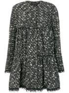 Giambattista Valli Woven Coat - Black