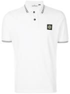 Stone Island Embroidered Logo Polo Shirt - White