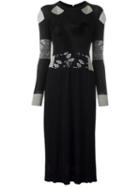Maison Margiela Patchwork Intarsia Dress, Women's, Size: Xs, Black, Silk