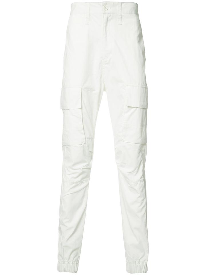 Stampd Patch Pocket Trousers, Men's, Size: Medium, White, Cotton
