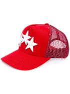 Amiri - Star Baseball Cap - Men - Cotton/leather/polyester/tencel - One Size, Red, Cotton/leather/polyester/tencel