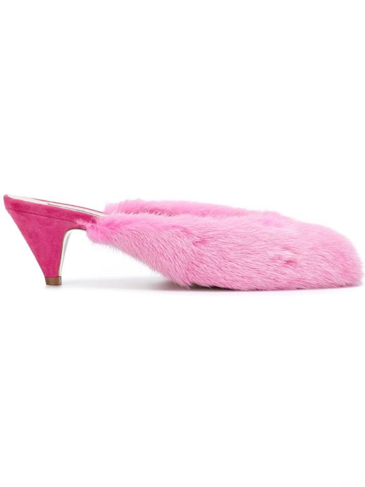 Natasha Zinko Kitten Heel Mules - Pink