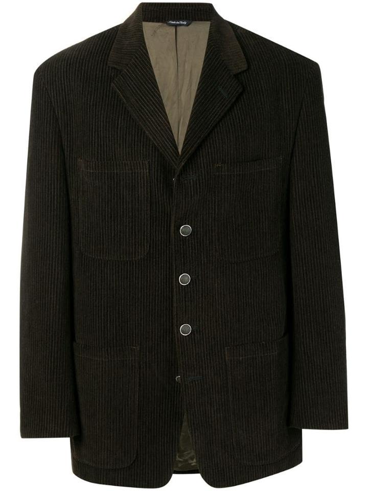 Versace Pre-owned 1970's Plaid Blazer - Brown