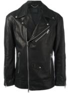 Diesel Black Gold 'loghan' Biker Jacket, Men's, Size: 44, Polyester/acetate/cupro/bullhide Leather