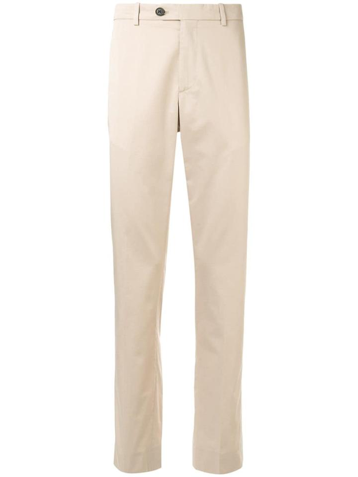 Gieves & Hawkes Mid-rise Straight Leg Trousers - Brown