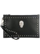 Philipp Plein - Embellished Clutch Bag - Women - Leather - One Size, Black, Leather