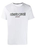 Roberto Cavalli Logo Crew Neck T-shirt - White