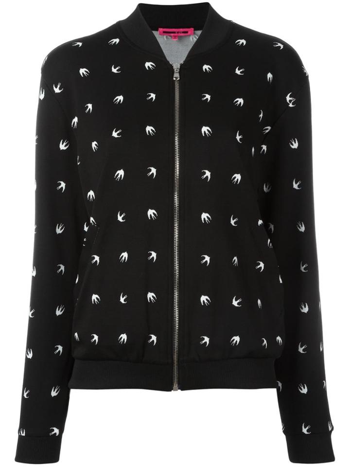 Mcq Alexander Mcqueen Swallow Zip Cardigan - Black