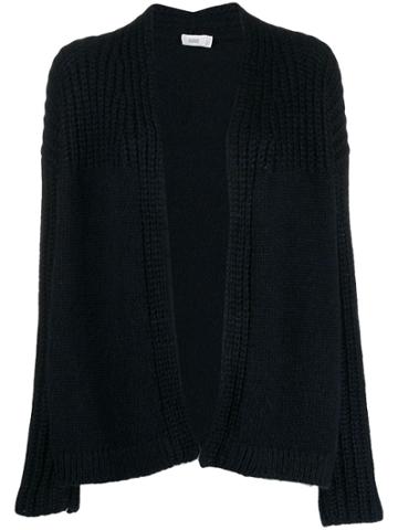 Closed Knitted Open-front Cardgian - Blue