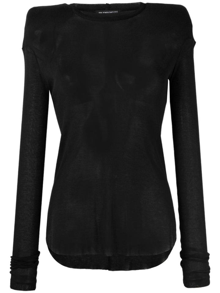 Ann Demeulemeester Structured Shoulder Jumper - Black