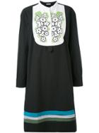 Tomas Maier Embroidered Bib Dress - Black