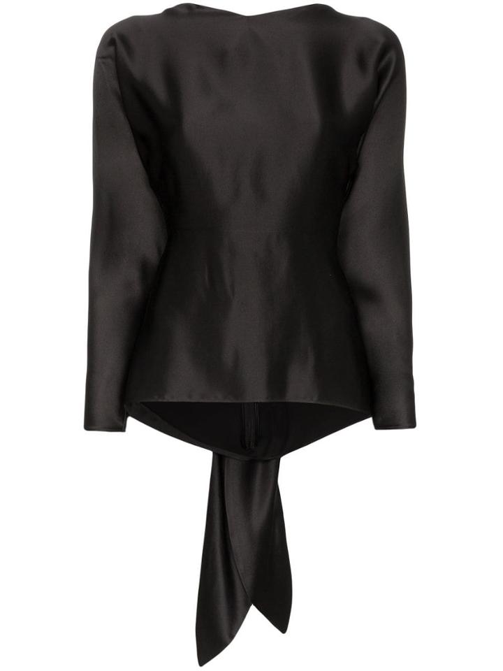 Deitas Mia Tie-back Blouse - Black