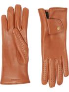 Burberry Cashmere-lined Lambskin Gloves - Brown