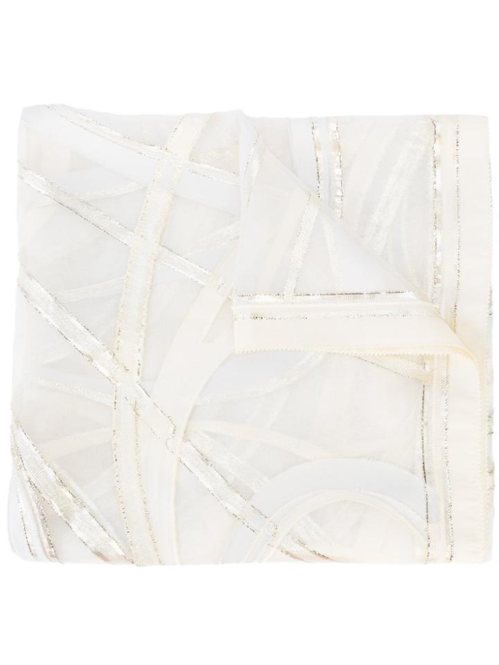 Faliero Sarti Panelled Scarf - White