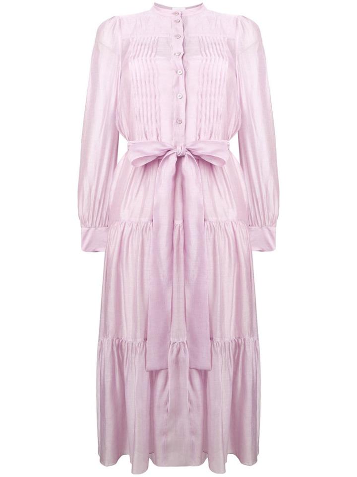 See By Chloé Tiered Pleated Dress - Pink
