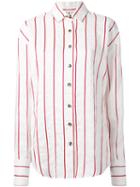 A.w.a.k.e. - Striped Shirt - Women - Linen/flax/viscose - M, White, Linen/flax/viscose