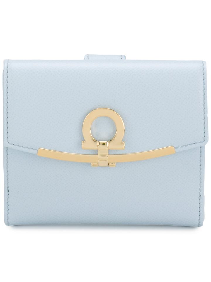 Salvatore Ferragamo Gancio Lock Wallet - Blue