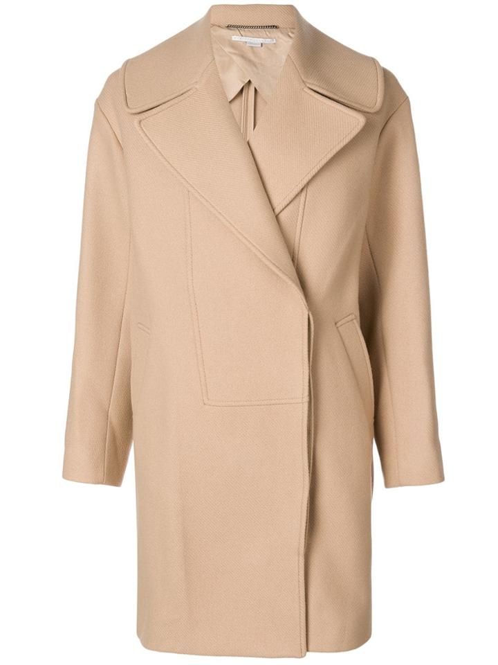 Stella Mccartney Double-breasted Fitted Coat - Nude & Neutrals