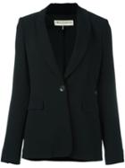 Emilio Pucci Single Button Blazer, Women's, Size: 42, Black, Cupro/acetate/silk/spandex/elastane