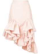 Marques'almeida Asymmetric Ruffled Skirt - Pink & Purple