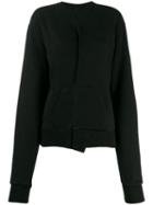 Unravel Project Asymmetric Pleat Jumper - Black