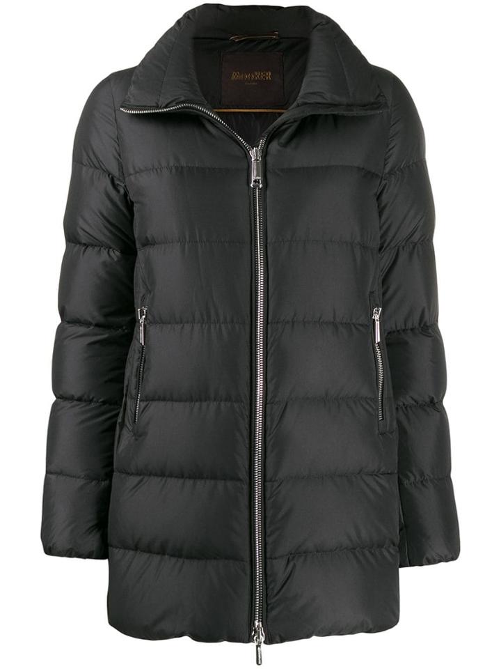 Moorer Zipped-up Padded Jacket - Black