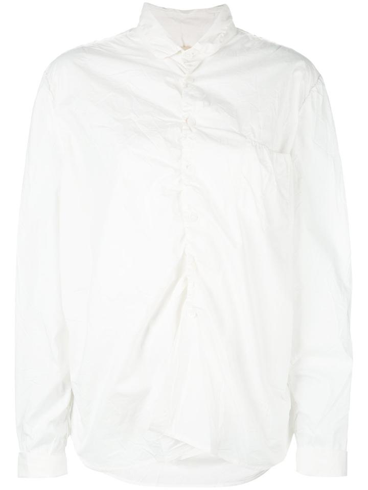 Marni Ruched Poplin Shirt, Women's, Size: 40, White, Cotton
