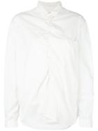 Marni Ruched Poplin Shirt, Women's, Size: 40, White, Cotton