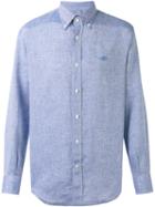 Salvatore Ferragamo - Classic Shirt - Men - Linen/flax - Xl, Blue, Linen/flax