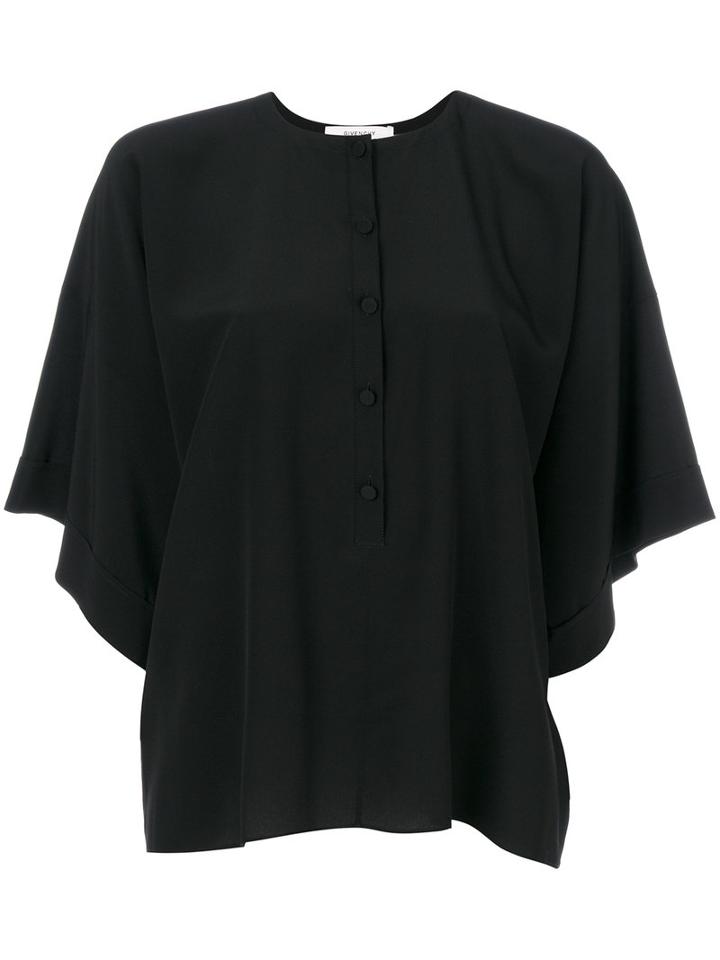 Givenchy - Flared Blouse - Women - Silk - 36, Black, Silk