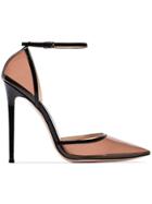 Gianvito Rossi Black 110 Pvc Detail Strappy Pumps