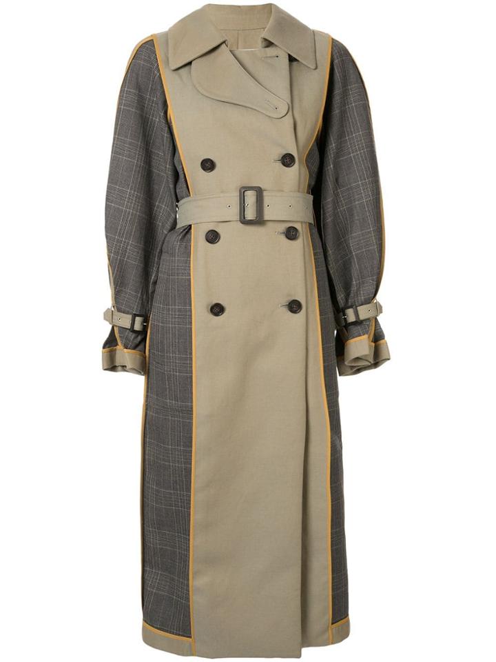 Enföld Double-breasted Trench Coat - Brown