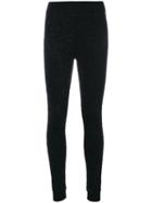 Fendi - Shimmer Leggings - Women - Polyamide/polyester/wool - 40, Black, Polyamide/polyester/wool