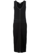 Mcq Alexander Mcqueen - Front Zipped Midi Dress - Women - Polyamide/spandex/elastane/viscose - L, Black, Polyamide/spandex/elastane/viscose