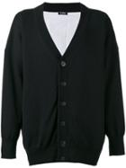 Raf Simons - Long Sleeved Cardigan - Men - Cotton/linen/flax - M, Black, Cotton/linen/flax