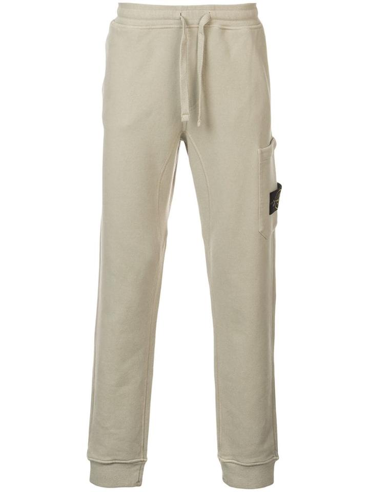 Stone Island Logo Patch Cargo Track Pants - Neutrals