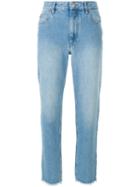 Isabel Marant Étoile - Slim-fit Frayed Trim Pants - Women - Cotton - 42, Blue, Cotton