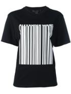 T By Alexander Wang Bonded Barcode T-shirt, Women's, Size: Medium, Black, Cotton