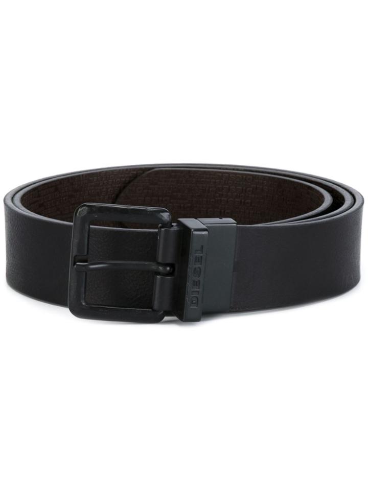 Diesel Branded Buckle Belt - Brown