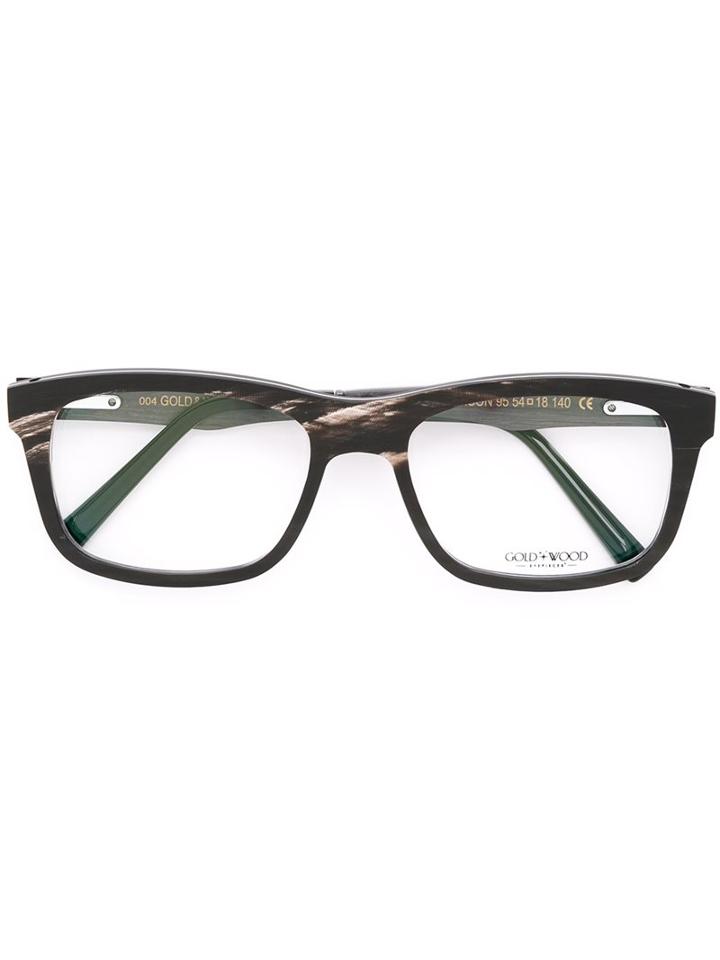 Gold And Wood 'madison' Glasses