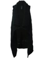 Lost & Found Ria Dunn Draped Sleeveless Cardi-coat, Women's, Size: Large, Black, Wool
