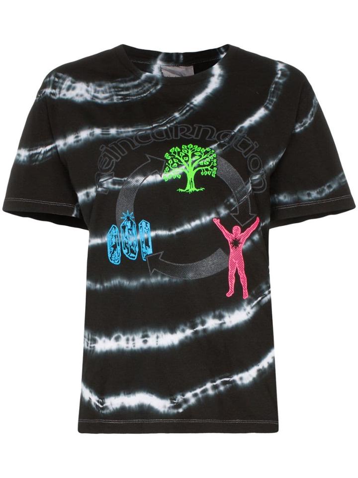 Ashley Williams Graphic Print Tie-dye Short-sleeved Cotton T-shirt -