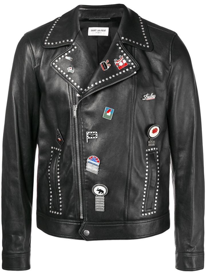 Saint Laurent Motorcycle Leather Jacket - Black