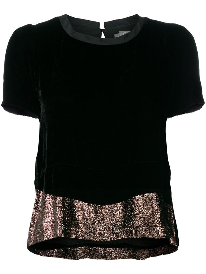 Cotélac Panelled T-shirt - Black