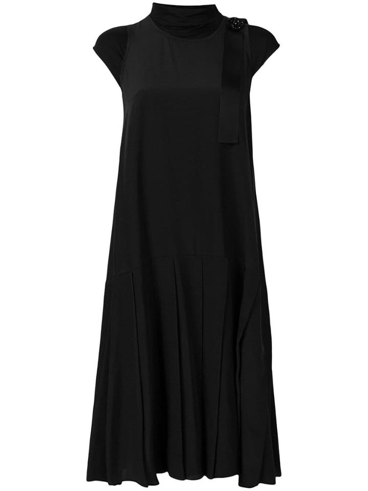 's Max Mara Fluid Bead Embroidered Midi Dress - Black