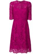 Dolce & Gabbana Lace Shift Dress - Pink & Purple