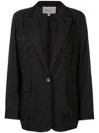 Equipment Star Print Blazer - Black