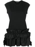 Alexander Mcqueen Sleeveless Ruffle Top - Black