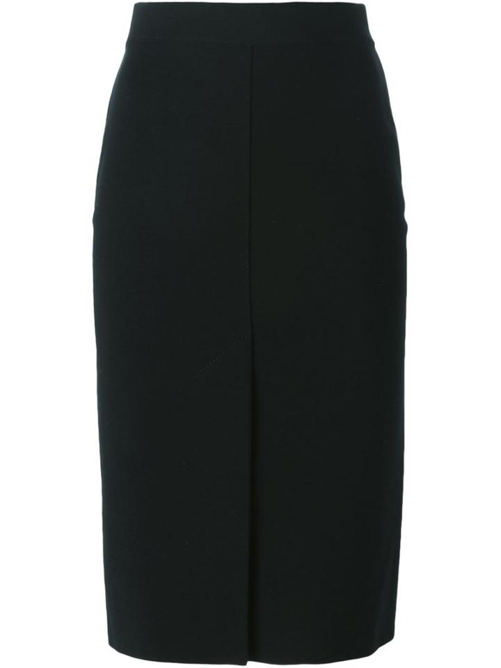 Givenchy Slit Hem Midi Skirt, Women's, Size: Xs, Black, Polyamide/spandex/elastane/wool